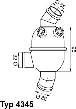 WAHLER 4345.80 - Термостат охлаждающей жидкости / корпус unicars.by