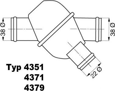 WAHLER 4371.80 - Термостат охлаждающей жидкости / корпус unicars.by