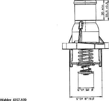 WAHLER 4357.92D - Термостат охлаждающей жидкости / корпус unicars.by