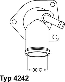 WAHLER 4242.92D - Термостат охлаждающей жидкости / корпус unicars.by