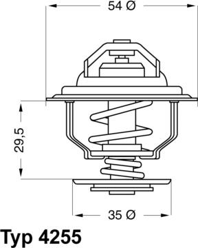 WAHLER 4255.87D - Термостат охлаждающей жидкости / корпус unicars.by