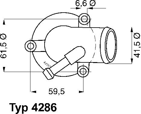 WAHLER 428687D - Термостат охлаждающей жидкости / корпус unicars.by