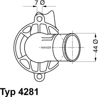 WAHLER 4281.87D - Термостат охлаждающей жидкости / корпус unicars.by