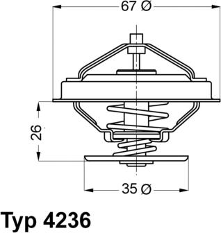 WAHLER 4236.88D - Термостат охлаждающей жидкости / корпус unicars.by