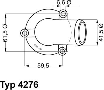 WAHLER 4276.87D - Термостат охлаждающей жидкости / корпус unicars.by