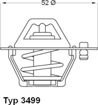 WAHLER 3499.88D - Термостат охлаждающей жидкости / корпус unicars.by