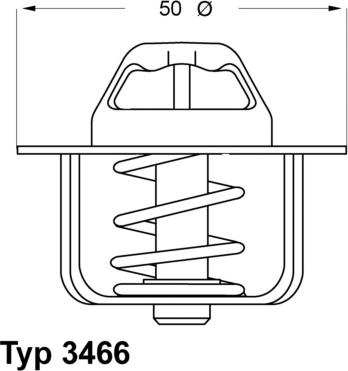 WAHLER 3466.89D - Термостат охлаждающей жидкости / корпус unicars.by