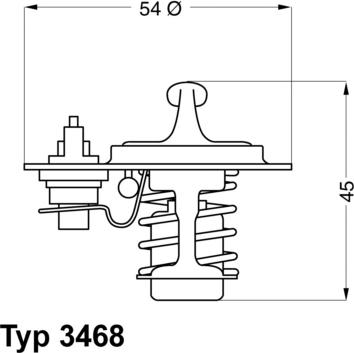 WAHLER 3468.88D - Термостат охлаждающей жидкости / корпус unicars.by