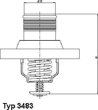 WAHLER 3483.89D - Термостат охлаждающей жидкости / корпус unicars.by