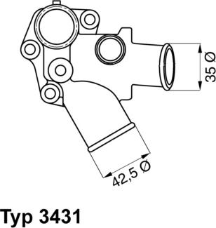 WAHLER 3431.80D - Термостат охлаждающей жидкости / корпус unicars.by