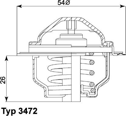 WAHLER 3472.87D - Термостат охлаждающей жидкости / корпус unicars.by