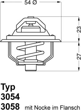 WAHLER 3054.92D50 - Термостат охлаждающей жидкости / корпус unicars.by