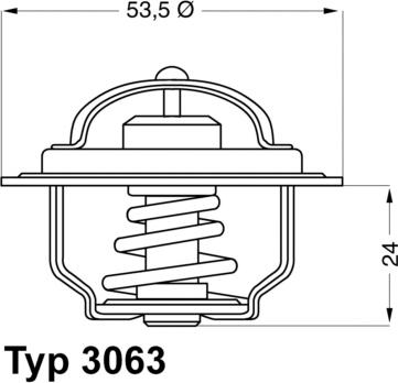 WAHLER 3063.75 - Термостат охлаждающей жидкости / корпус unicars.by