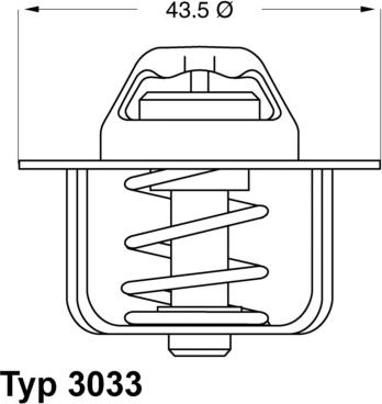 WAHLER 3033.84 - Термостат охлаждающей жидкости / корпус unicars.by