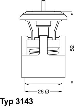 WAHLER 3143.87D - Термостат охлаждающей жидкости / корпус unicars.by