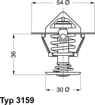 WAHLER 3159.82D - Термостат охлаждающей жидкости / корпус unicars.by