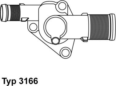 WAHLER 3166.89D - Термостат охлаждающей жидкости / корпус unicars.by