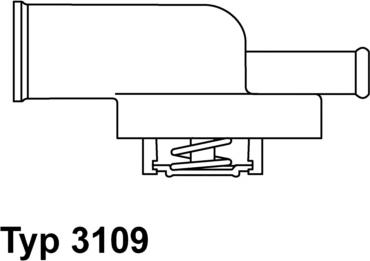 WAHLER 3109.87D - Термостат охлаждающей жидкости / корпус unicars.by