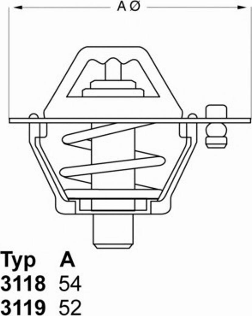 WAHLER 311892 - Термостат охлаждающей жидкости / корпус unicars.by