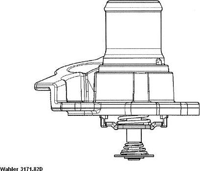 WAHLER 3171.82D - Термостат охлаждающей жидкости / корпус unicars.by