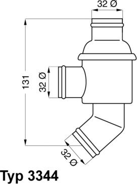 WAHLER 3344.80 - Термостат охлаждающей жидкости / корпус unicars.by