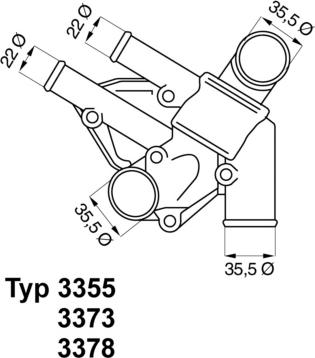 WAHLER 3378.80 - Термостат охлаждающей жидкости / корпус unicars.by