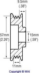 WAI 24-82251 - Шкив генератора, муфта unicars.by