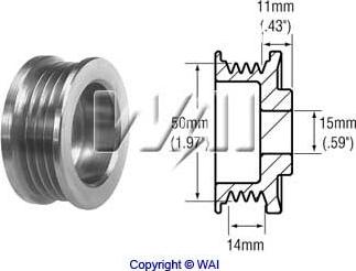 WAI 24-82264 - Шкив генератора, муфта unicars.by