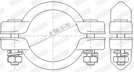 Walker 82516 - Соединительные элементы, система выпуска unicars.by