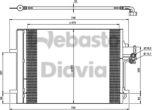 Webasto 82D0225670A - Конденсатор кондиционера unicars.by