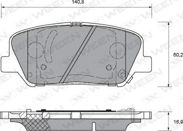 Ween 151-0003 - Тормозные колодки, дисковые, комплект unicars.by