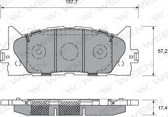 Ween 151-0018 - Тормозные колодки, дисковые, комплект unicars.by