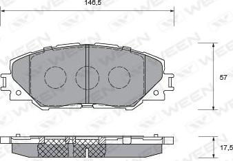 Ween 151-0022 - Тормозные колодки, дисковые, комплект unicars.by