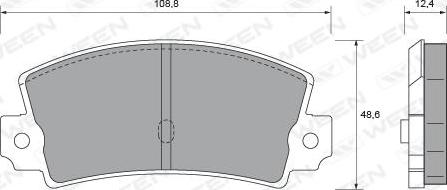 Ween 151-1941 - Тормозные колодки, дисковые, комплект unicars.by