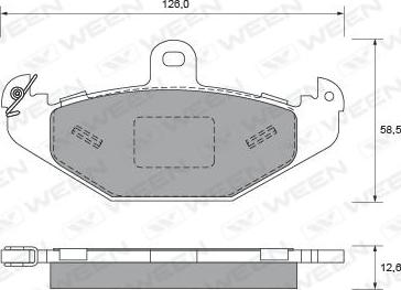 Ween 151-1909 - Тормозные колодки, дисковые, комплект unicars.by