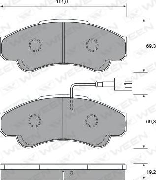 FIAT 0000009949517 - Тормозные колодки, дисковые, комплект unicars.by