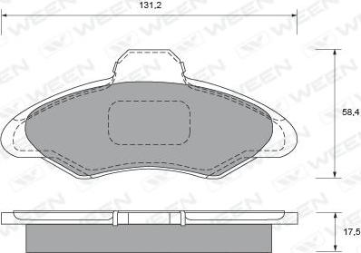 Ween 151-1495 - Тормозные колодки, дисковые, комплект unicars.by