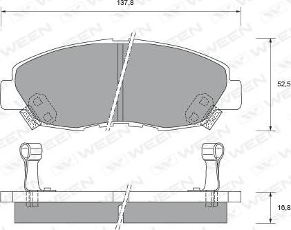 Ween 151-1493 - Тормозные колодки, дисковые, комплект unicars.by