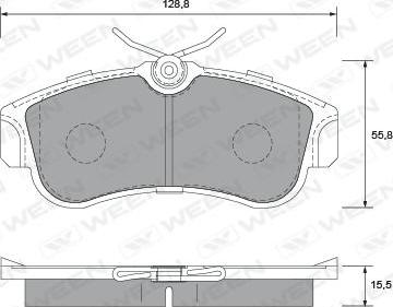 AUTO DELTA DP383 - Тормозные колодки, дисковые, комплект unicars.by