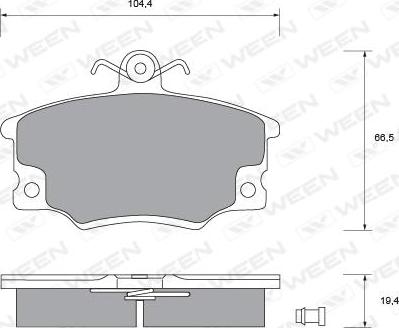 Ween 151-1401 - Тормозные колодки, дисковые, комплект unicars.by