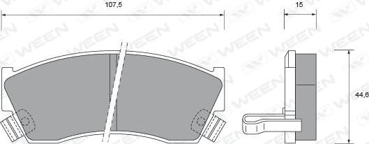 Ween 151-1484 - Тормозные колодки, дисковые, комплект unicars.by