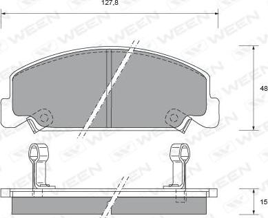 Ween 151-1426 - Тормозные колодки, дисковые, комплект unicars.by