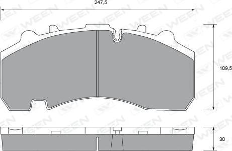 Ween 151-1562 - Тормозные колодки, дисковые, комплект unicars.by