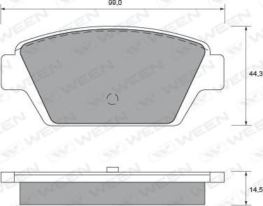 Ween 151-1518 - Тормозные колодки, дисковые, комплект unicars.by