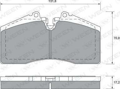 Ween 151-1520 - Тормозные колодки, дисковые, комплект unicars.by