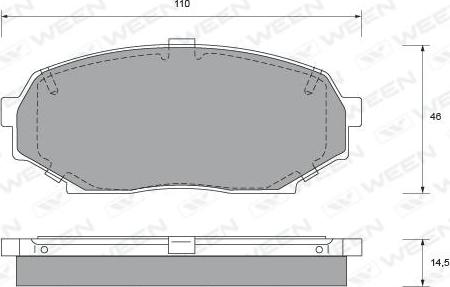 Ween 151-1579 - Тормозные колодки, дисковые, комплект unicars.by