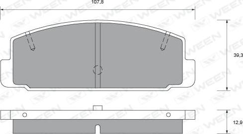 Ween 151-1578 - Тормозные колодки, дисковые, комплект unicars.by