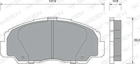 Ween 151-1660 - Тормозные колодки, дисковые, комплект unicars.by