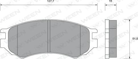 Ween 151-1668 - Тормозные колодки, дисковые, комплект unicars.by