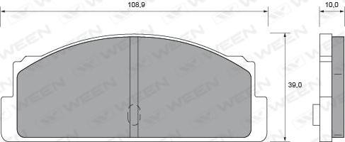 Ween 151-1614 - Тормозные колодки, дисковые, комплект unicars.by